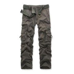 Men's Outdoor Vintage Washed Cotton Washed Multi-pocket Tactical Pants