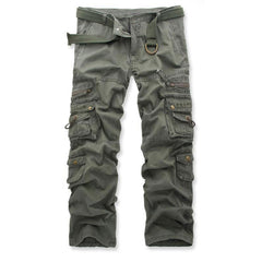 Men's Outdoor Vintage Washed Cotton Washed Multi-pocket Tactical Pants