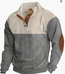 Stylish Half-Zip Pullover Sweatshirt For Men - Perfect For Casual And Outdoor Adventures