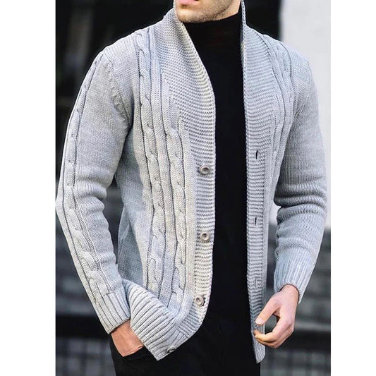 Men's Cable Knit Cardigan Sweater - Stylish and Versatile for Everyday Wear