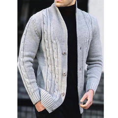 Men's Cable Knit Cardigan Sweater - Stylish and Versatile for Everyday Wear