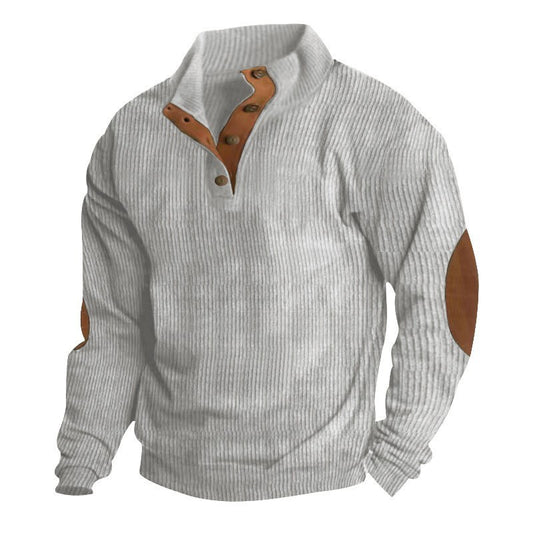 Stylish Half-Zip Pullover Sweatshirt For Men - Perfect For Casual And Outdoor Adventures