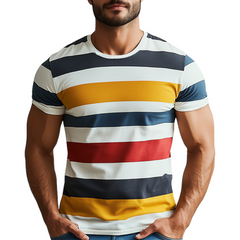 Men's Classic Casual Round Neck Slim Fit Cotton Short Sleeve T-Shirt MTA2596C7K