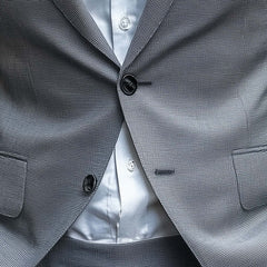 Men's Spring And Autumn Light Gray Two-Button Suit Blazer MTA0245D8U