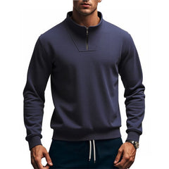 Men's Stylish Half-Zip Pullover Sweatshirt For Casual And Sporty Looks