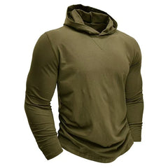 Men's Casual Hooded Long Sleeve T-Shirt - Stylish and Comfortable for Everyday Wear