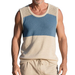 Men's Spring Fashion Simple Woven Casual Sports Tank Top MTA0742D6P