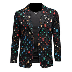 Stylish Embroidered Blazer for Men - Perfect for Spring and Fall Occasions