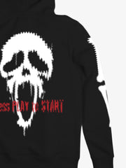 Halloween Themed Hoodie with TV Static Design