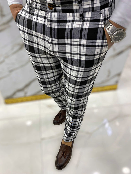 Stylish Plaid Trousers For Men - Perfect For Casual And Formal Occasions