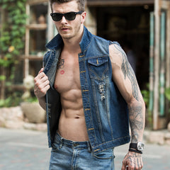 Stylish Denim Vest for Men - Perfect for Casual and Trendy Looks