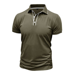 Men's Stylish Olive Green Polo Shirt - Perfect for Casual and Formal Occasions
