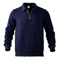 Men's Stylish Quarter-Zip Sweater with Textured Design for Casual and Formal Wear