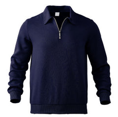 Men's Stylish Quarter-Zip Sweater with Textured Design for Casual and Formal Wear