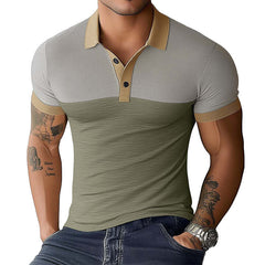Men's Summer Comfort Knitted Polo Neck T-Shirt MTA2828C0U