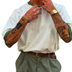 Men's Contrast Cotton Short Sleeve T-Shirt MTA3198C7X