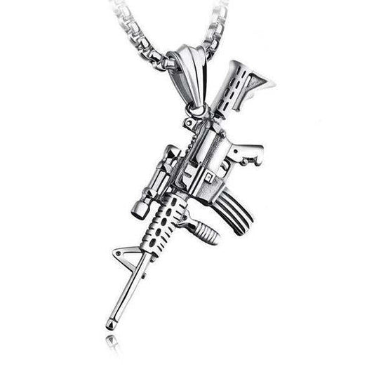 SUBMACHINE GUN PENDANT NECKLACE 00268572M