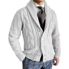 Stylish Cable Knit Cardigan For Men - Perfect For Casual And Formal Occasions