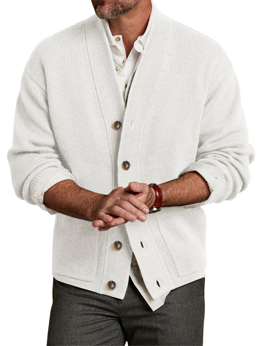 Men's Classic Black Cardigan Sweater - Stylish And Versatile For Everyday Wear