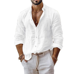 Stylish Grey Button-Up Shirt with Casual Elegance