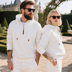Stylish Men's Hoodie with Half-Zip Closure for Casual Wear