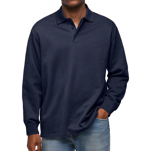 Men's Classic Long Sleeve Polo Shirt - Stylish And Comfortable For Everyday Wear