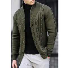 Men's Cable Knit Cardigan Sweater - Stylish and Versatile for Everyday Wear