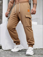 Men's Casual Cargo Jogger Pants with Adjustable Drawstring Waist
