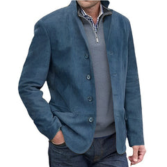 Stylish Men's Casual Blazer With Button Closure For Modern Gentlemen
