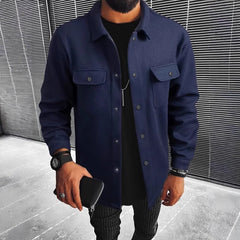 Stylish Men's Brown Jacket With Functional Pockets And Modern Design