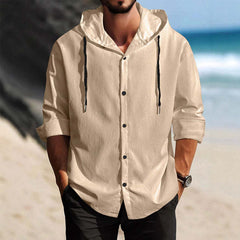 Men's Solid Color Casual Long Sleeve Hoodie MTA2037C2X