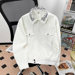 Stylish Snake Print Collar Jacket for Casual and Fashionable Looks