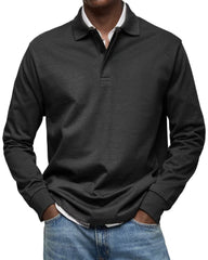 Men's Long Sleeve Polo Shirt - Classic Fit For Casual And Smart-Casual Occasions