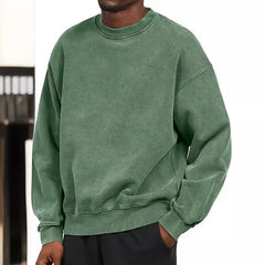 Oversized Faded Black Crewneck Sweatshirt for Everyday Wear