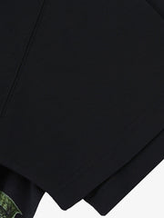 American Street Tactical Vest Print Fake Two-piece Print T-shirt