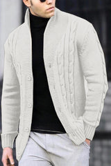 Men's Cable Knit Cardigan Sweater - Stylish and Versatile for Everyday Wear