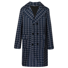 Stylish Houndstooth Overcoat for Men - Perfect for Formal and Casual Wear