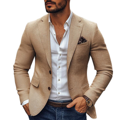 Men's Fashion Notch Lapel Two Buttons Casual Blazer