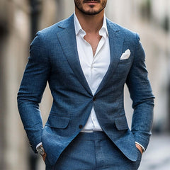 Men's Spring And Autumn Comfortable Two-Button Blazer MTA0715D8U