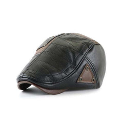 MEN'S PATCHWORK LEATHER HAT