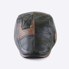 MEN'S PATCHWORK LEATHER HAT