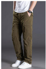 Versatile Cargo Pants with Detachable Fleece Lining for Outdoor Adventures