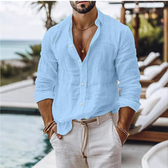 Stylish Grey Button-Up Shirt with Casual Elegance