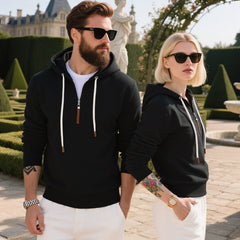 Stylish Men's Hoodie with Half-Zip Closure for Casual Wear
