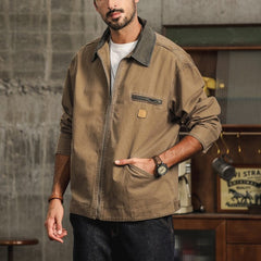 Stylish Men's Jacket with Zippered Pockets and Collar Design for Casual Wear