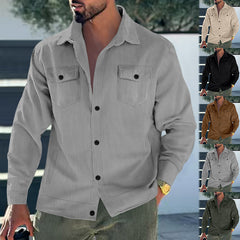 Stylish Corduroy Shirt Jacket for Men - Perfect for Casual and Outdoor Adventures
