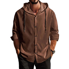 Men's Solid Color Casual Long Sleeve Hoodie MTA2037C2X