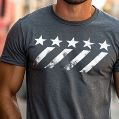 Men's Retro Casual Geometric Print Round Neck Outdoor Short Sleeve T-Shirt MTA3107C7TO