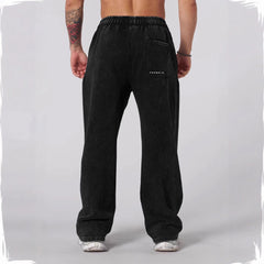 Bold Graphic Print Wide-Leg Pants for Men - Perfect for Streetwear and Casual Outfits