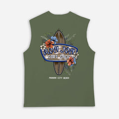 Surf-Inspired Graphic Tank Top for Summer Beach Adventures